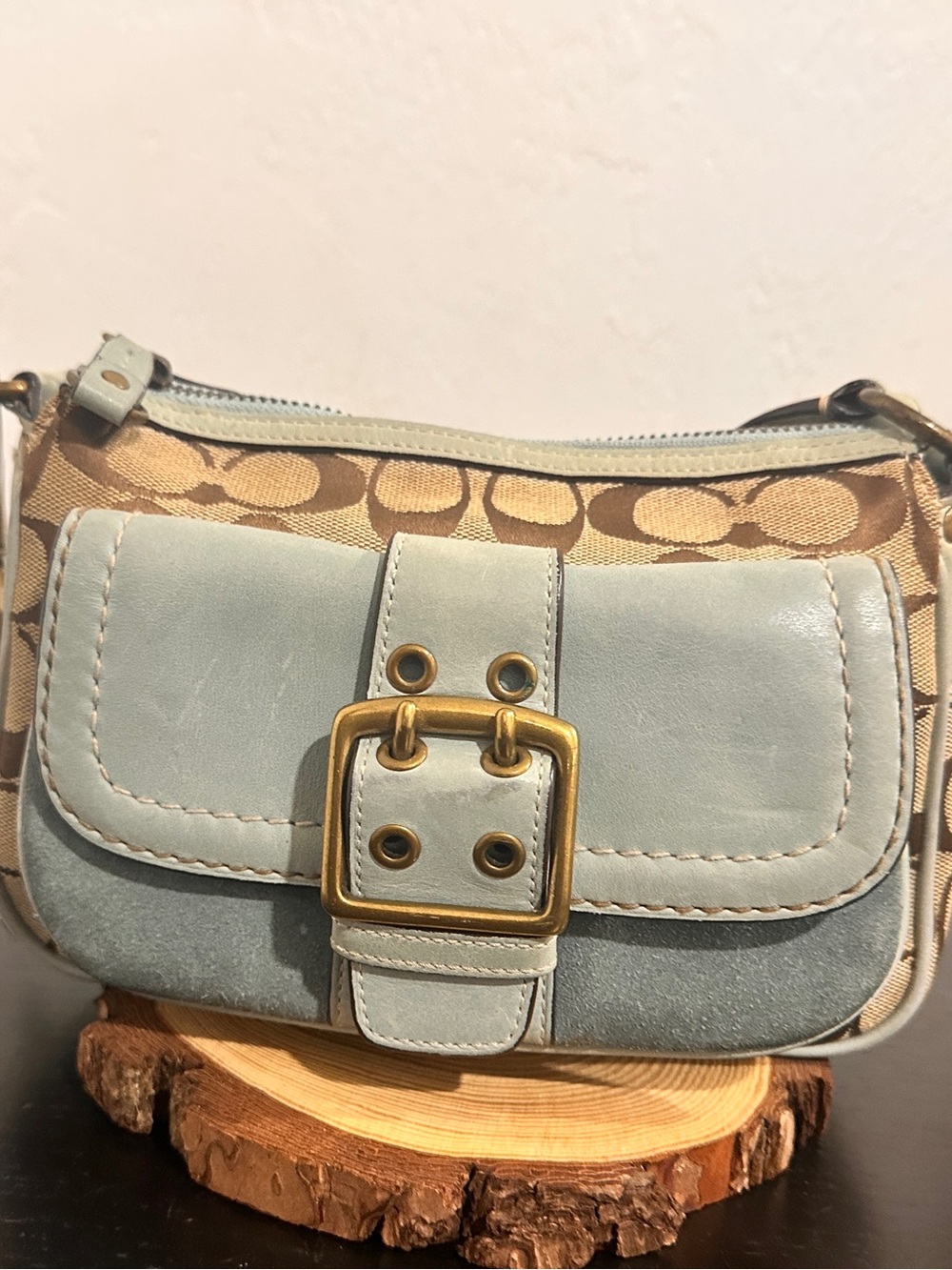 Vintage Coach 7061 Special Edition Signature Buckle Shoulder Bag Y2K